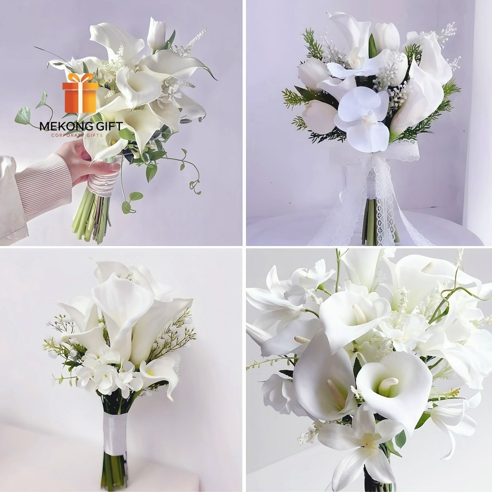 Bó Hoa Cưới Calla Lily Cầm Tay Cô Dâu Đẹp Tại TP.HCM